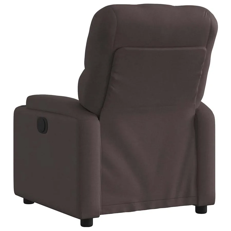 Fauteuil inclinable électrique Marron foncé Tissu - 5