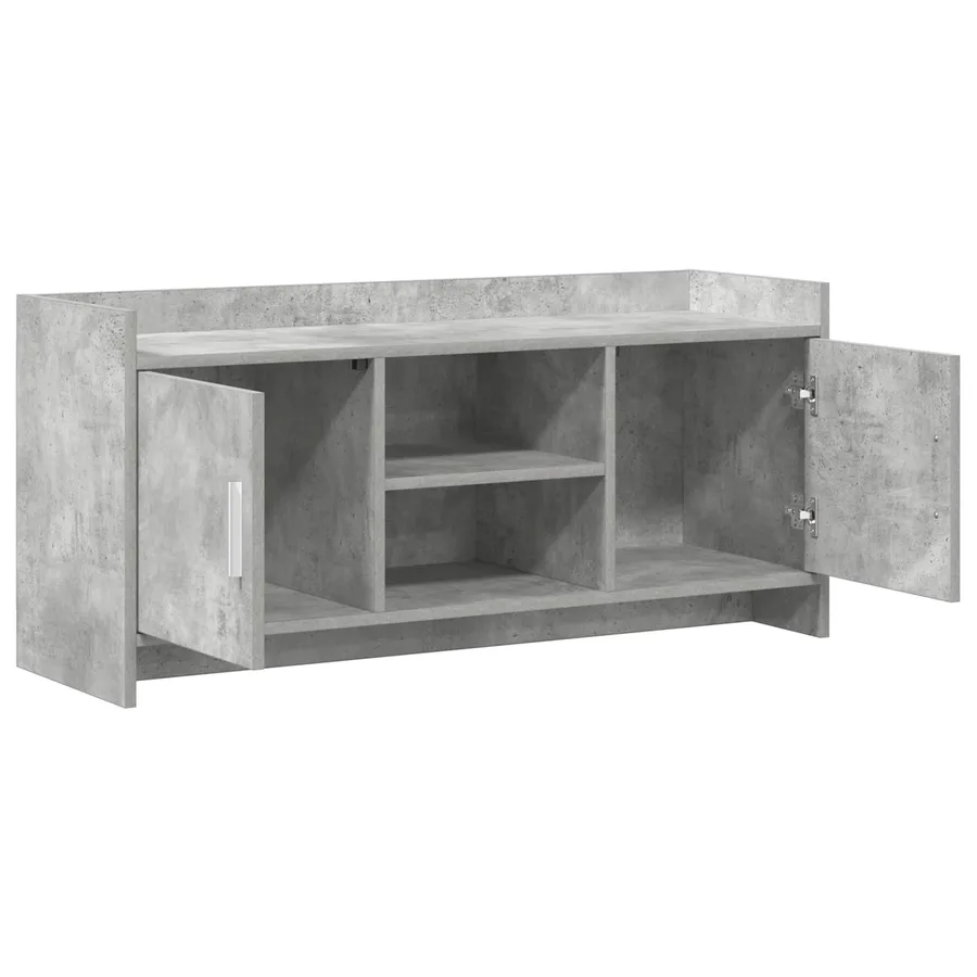 Meuble TV 102 x 33 x 47 cm Gris béton Bois d'ingénierie - 4