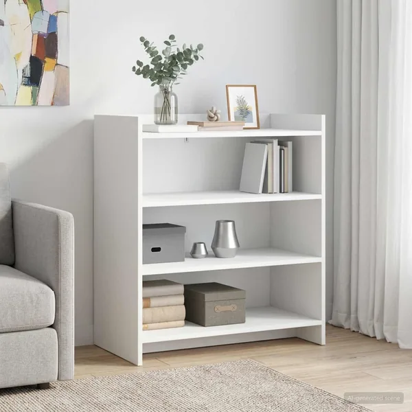 Buffet Blanc 75 x 36 x 80 cm Bois d'ingénierie