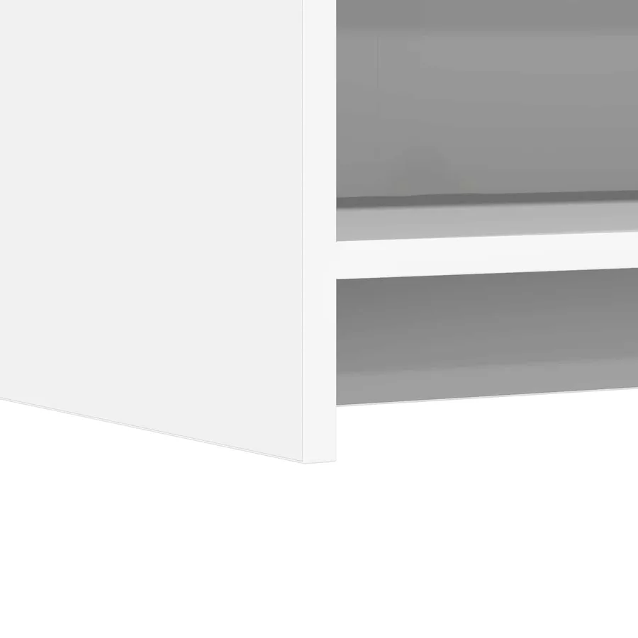 Buffet Blanc 75 x 36 x 80 cm Bois d'ingénierie - 6