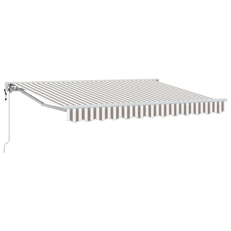 Auvent rétractable électrique Gris clair et blanc 4 × 3 m - 2