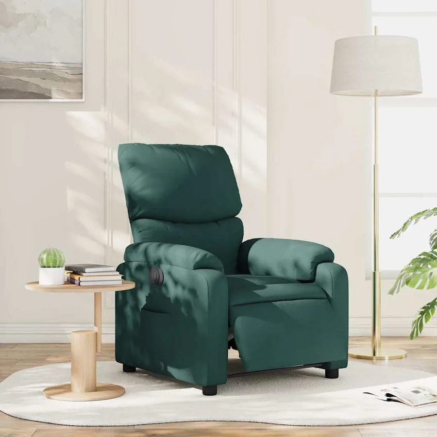 Fauteuil inclinable électrique Vert foncé Tissu - 15