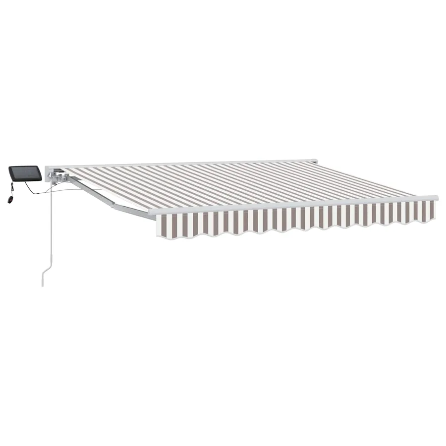 Cadre de store manuel avec LEDs Gris clair et blanc 2,5 x 2 m - 2
