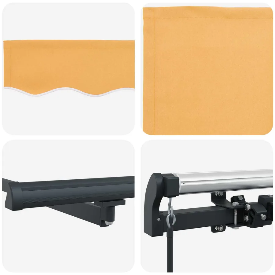 Auvent rétractable Sable 600 × 350 cm Polyester et Aluminium - 4