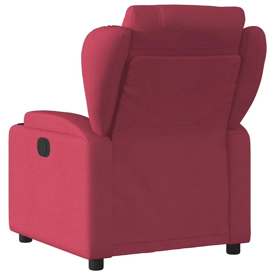 Fauteuil de massage inclinable électrique Rouge bordeaux Tissu - 5