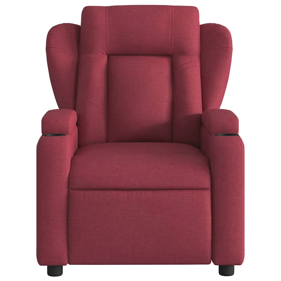 Fauteuil de massage inclinable électrique Rouge bordeaux Tissu - 9