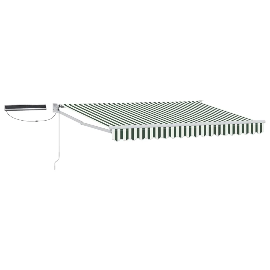 Auvent rétractable électrique Vert et blanc 3 x 2 m - 2