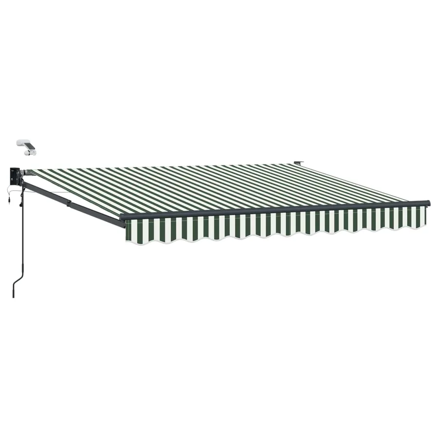 Auvent rétractable électrique Vert et blanc 2,5 x 2 m - 2