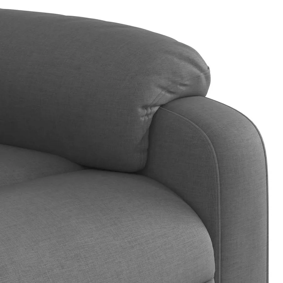 Fauteuil inclinable de massage électrique gris foncé tissu - 11