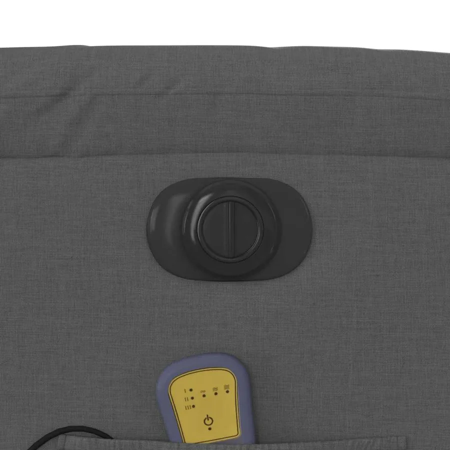 Fauteuil inclinable de massage électrique gris foncé tissu - 12