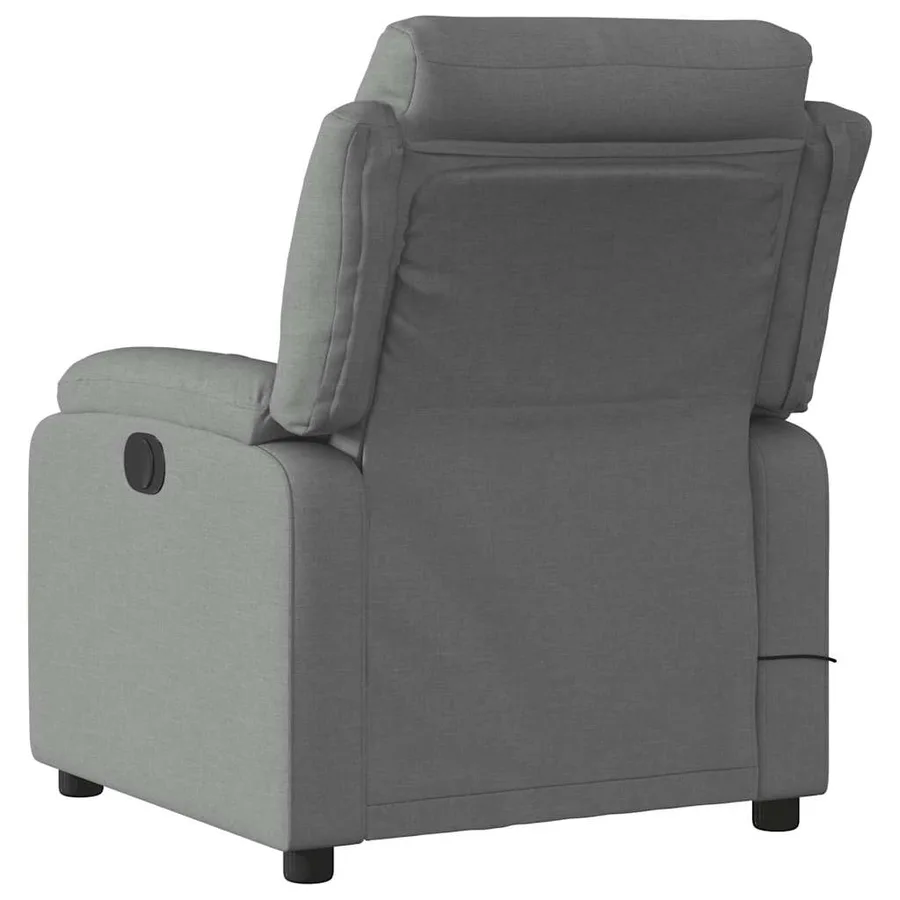 Fauteuil inclinable de massage électrique gris foncé tissu - 5
