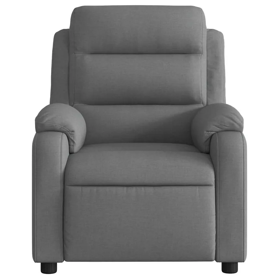 Fauteuil inclinable de massage électrique gris foncé tissu - 9