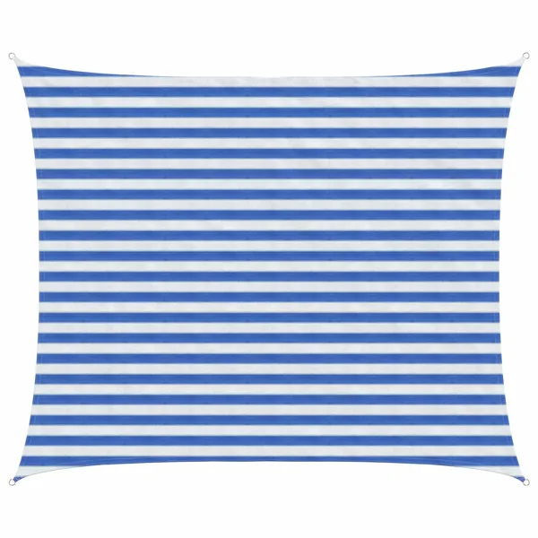 Voile d'ombre Bleu et Blanc 2,5 x 3 m HDPE