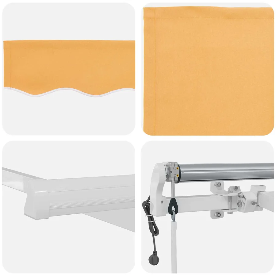 Auvent Rétractable Sable 3,5 x 2 m tissu - 4