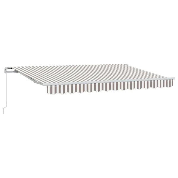 Auvent rétractable 2 pc Gris clair et blanc 3,5 x 2,5 m