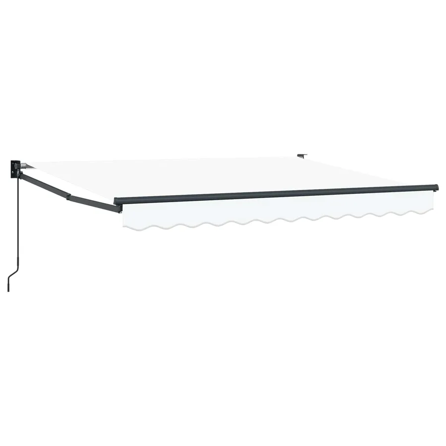 Auvent rétractable Blanc 3,5 x 2 m 100% Polyester et Aluminium - 2