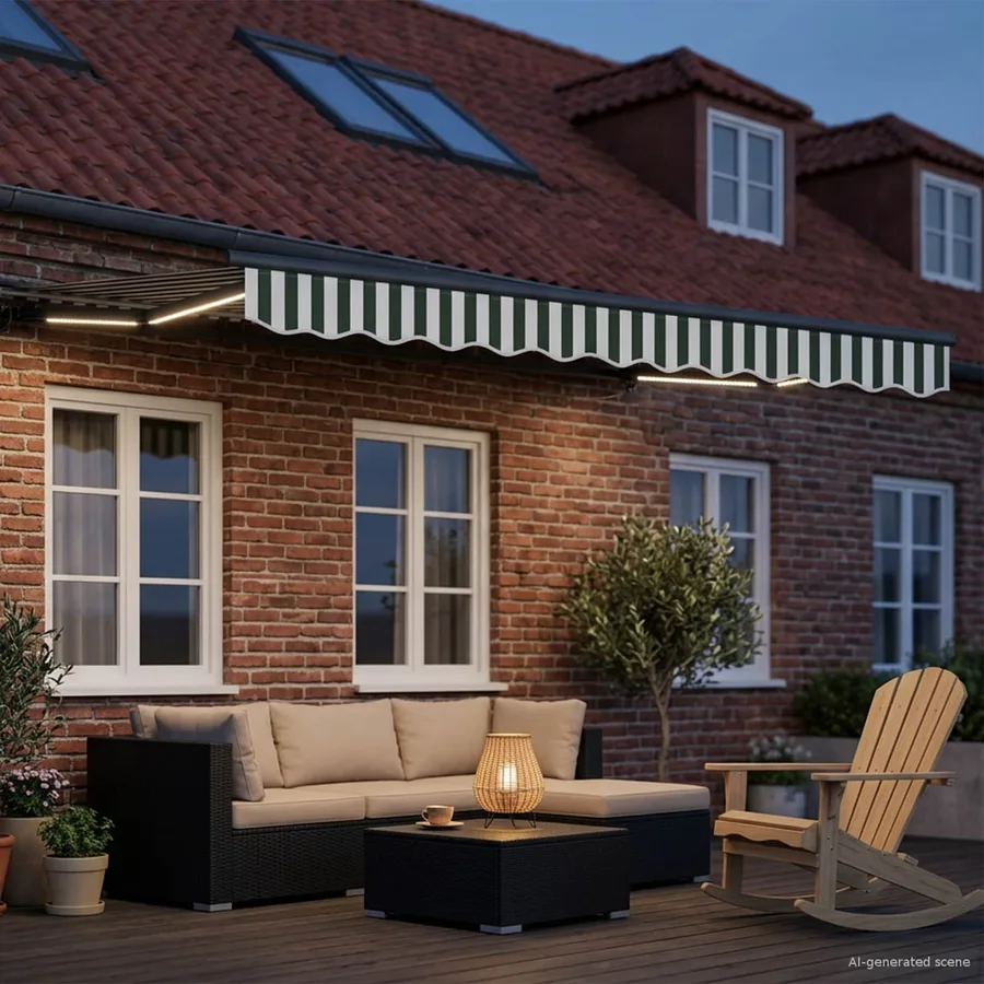 Cadre de store manuel avec LEDs 3,5 x 2 m - 3
