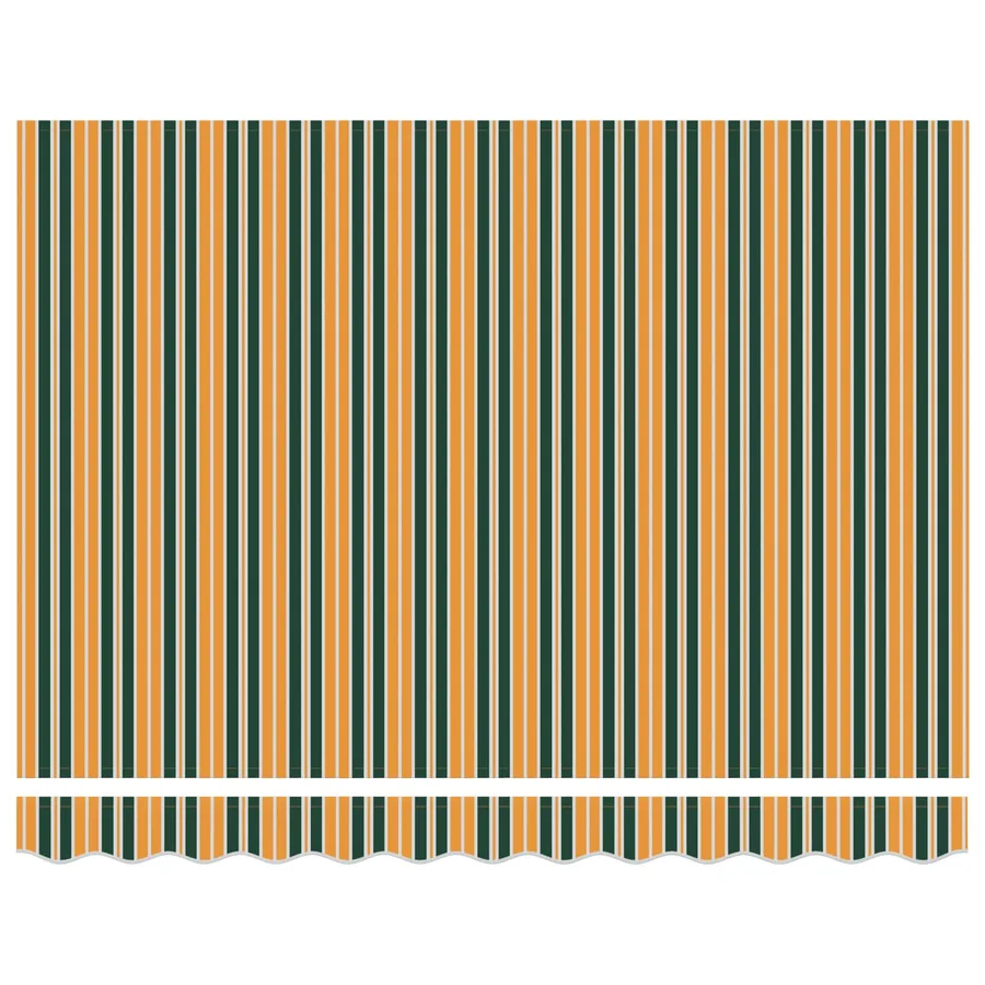 Auvent rétractable Vert et jaune 2,5 x 2 m Polyester et métal - 6