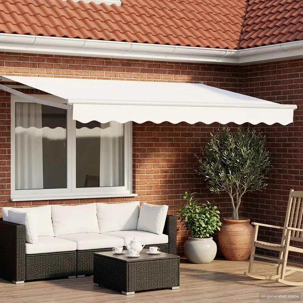 Auvent rétractable électrique Blanc 3 x 2 m