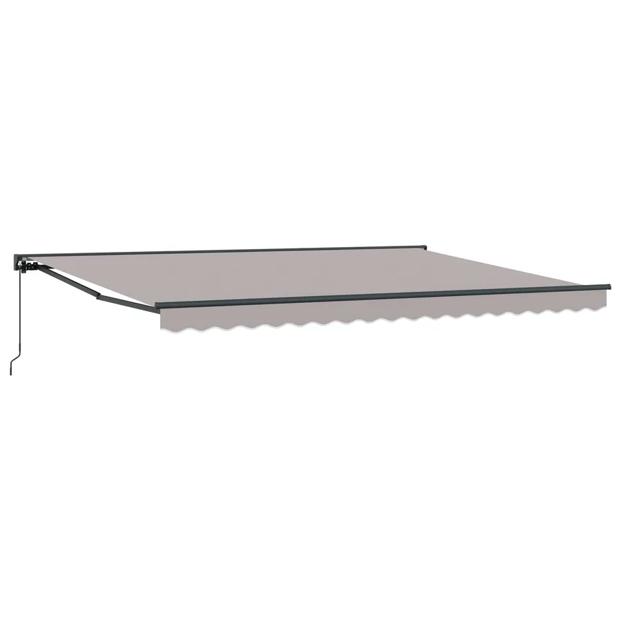 Auvent rétractable manuel Gris clair 4,5 × 3,5 m - 2