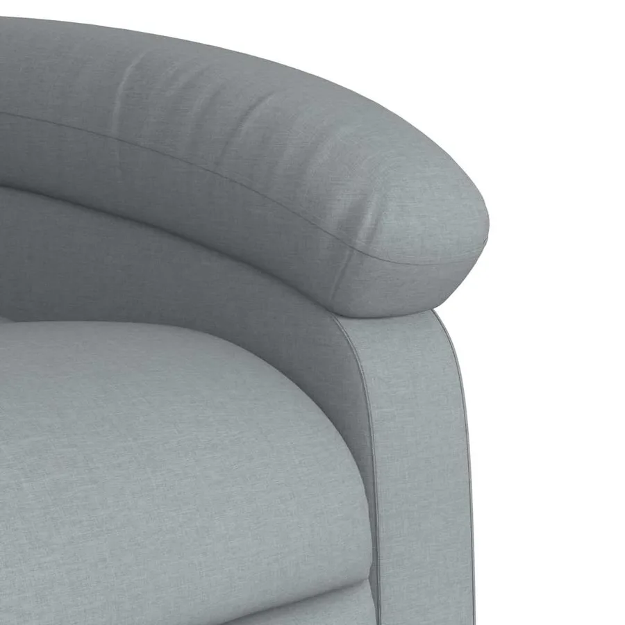 Fauteuil de massage inclinable électrique gris clair tissu - 11