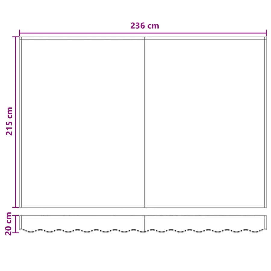 Auvent rétractable électrique Sable 100% Polyester et Aluminium - 12