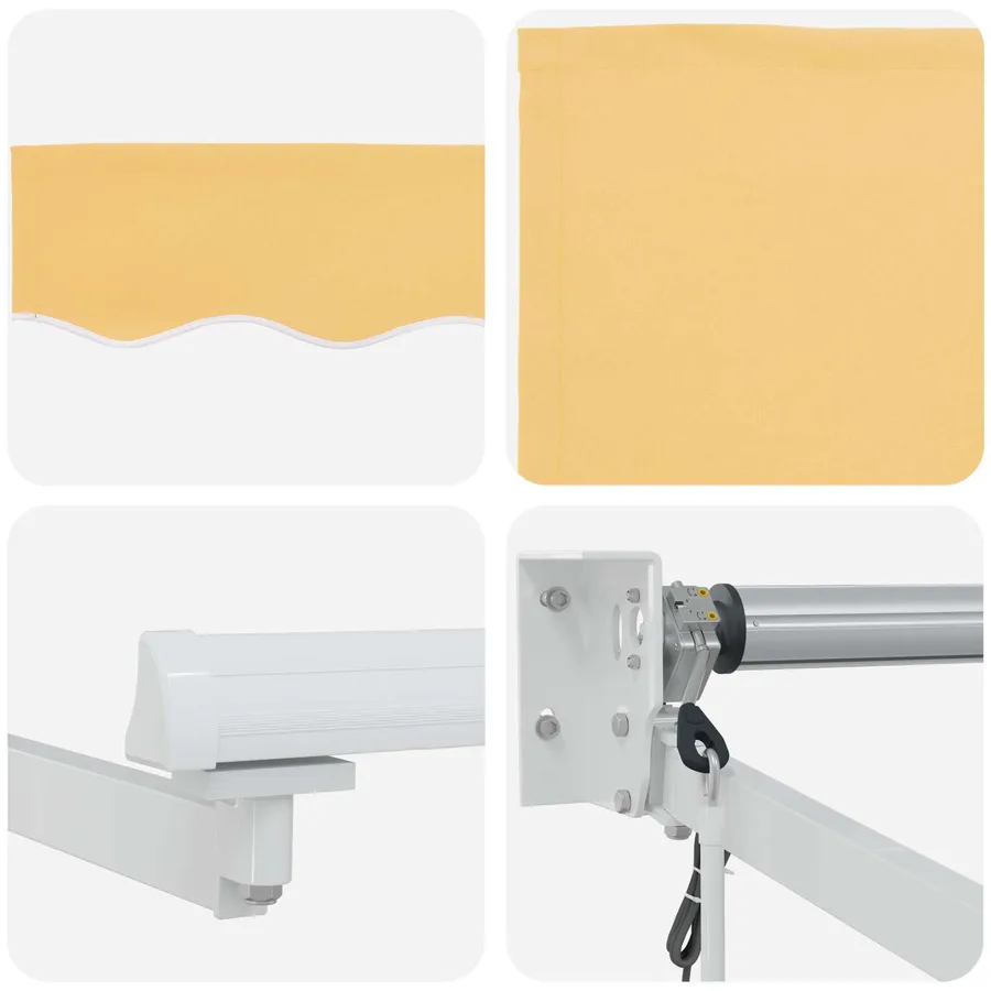 Auvent rétractable électrique Sable 100% Polyester et Aluminium - 5