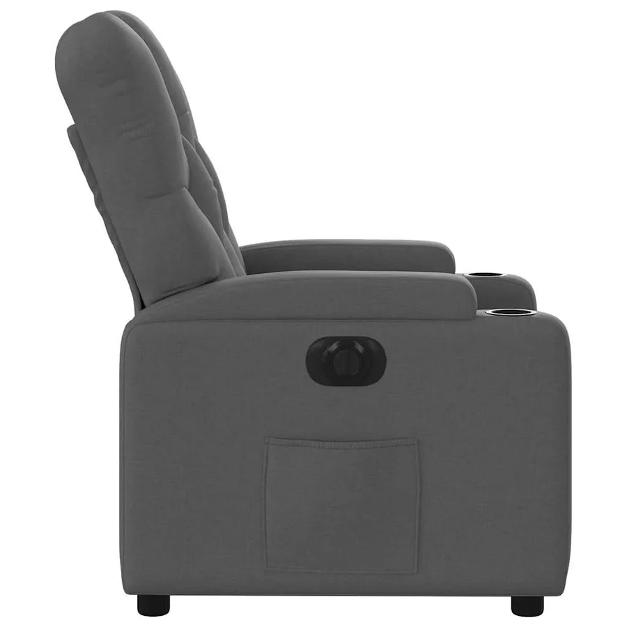 Fauteuil inclinable électrique Gris foncé Tissu - 10