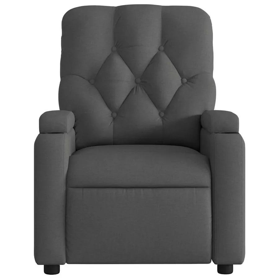 Fauteuil inclinable électrique Gris foncé Tissu - 9