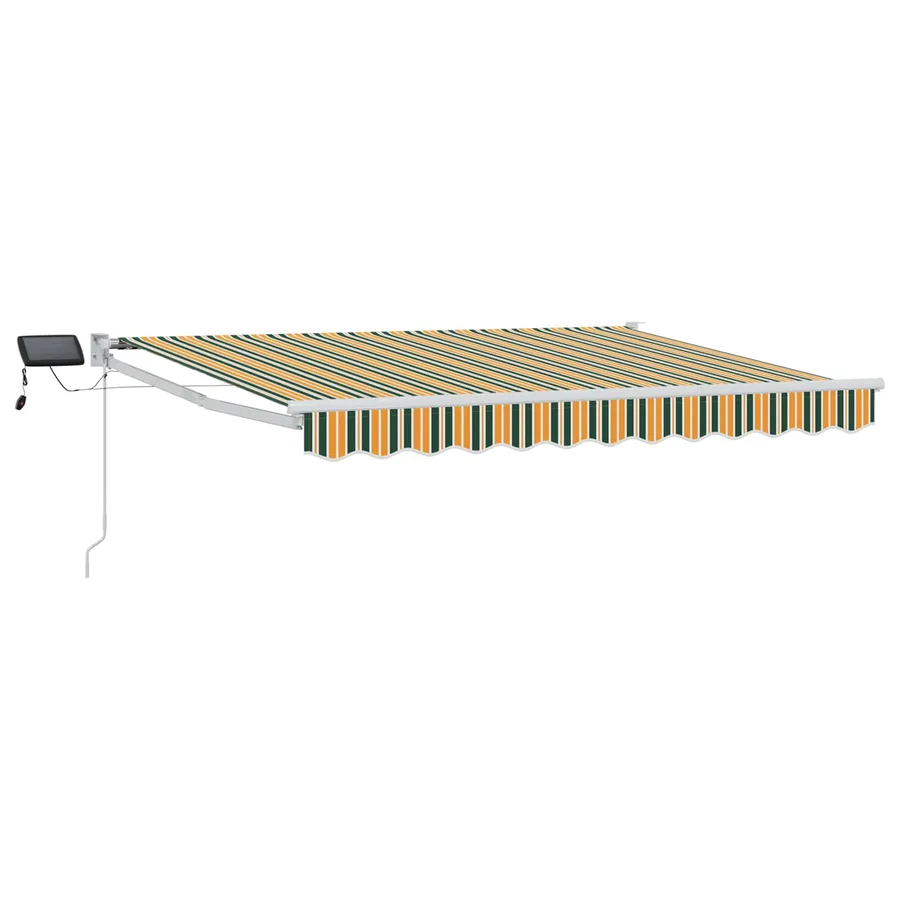 Store rétractable manuel avec LEDs Vert, Jaune, Blanc 3 x 2 m - 2
