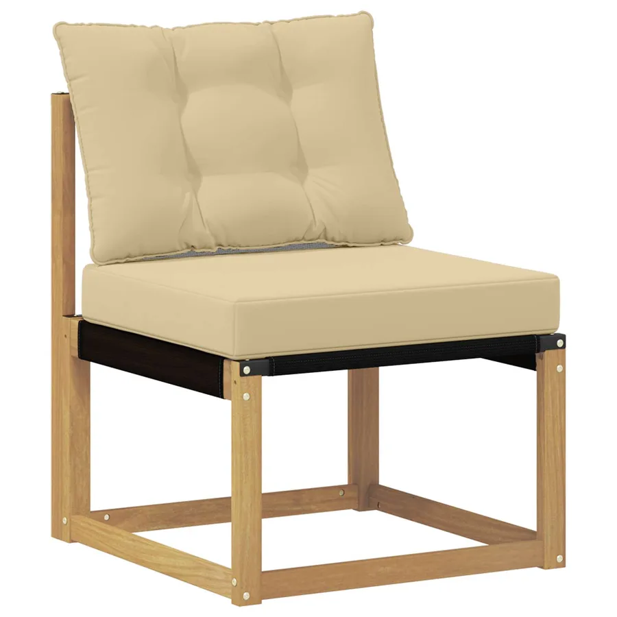 Ensemble de canapés d'extérieur 7 pcs Blanc et Beige - 4
