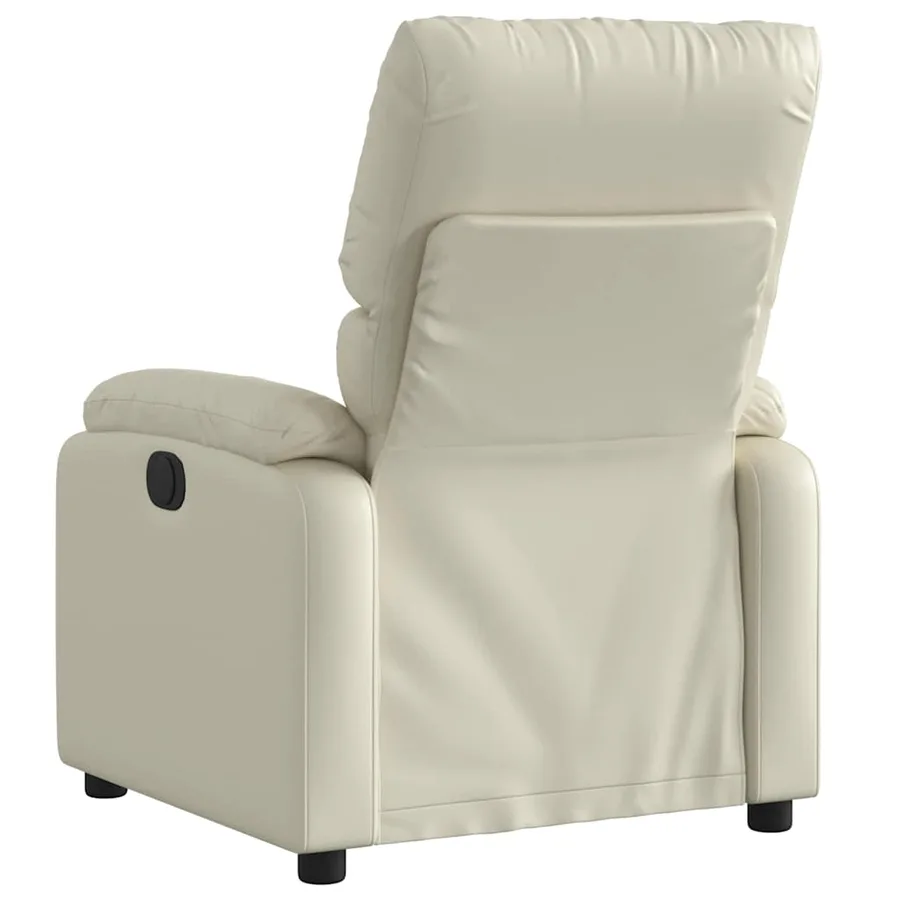 Fauteuil inclinable électrique Crème Similicuir - 5