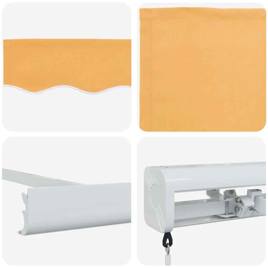 Auvent rétractable Sable 450 × 300 cm Toile et Aluminium - 4