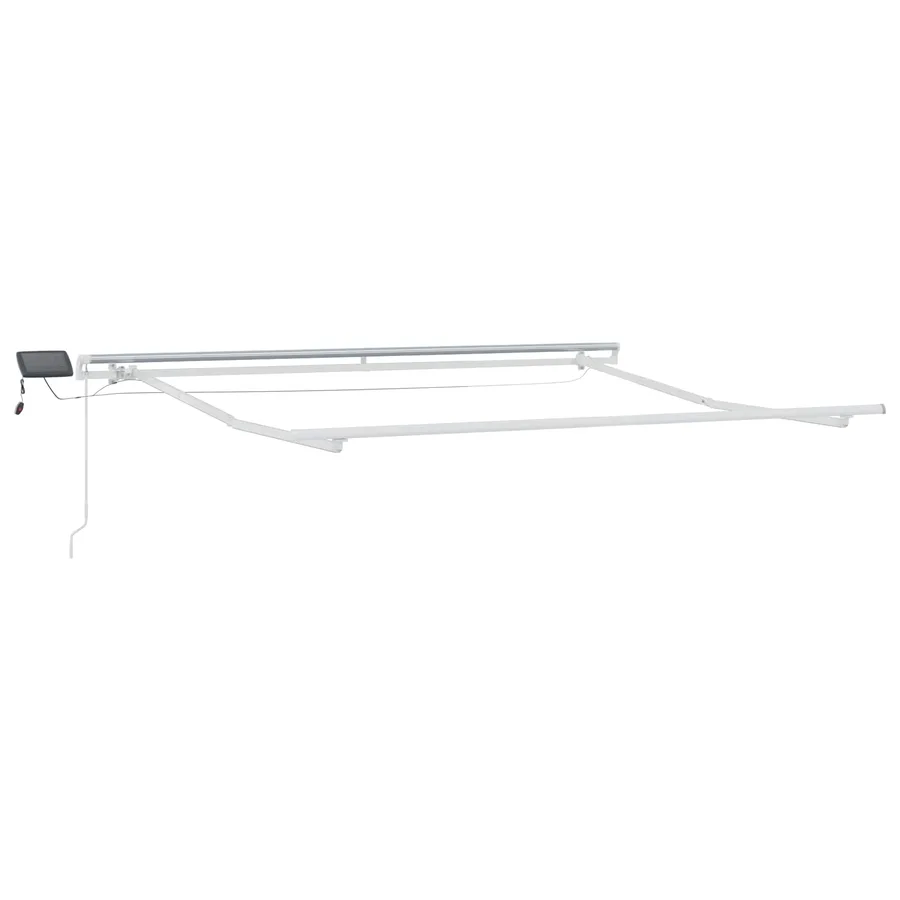 Auvent rétractable Gris clair et blanc 450 × 350 cm - 4