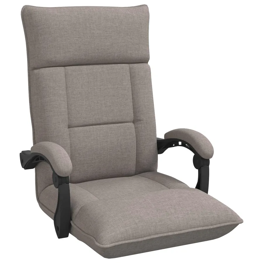 Fauteuil de sol ajustable Taupe Tissu - 2