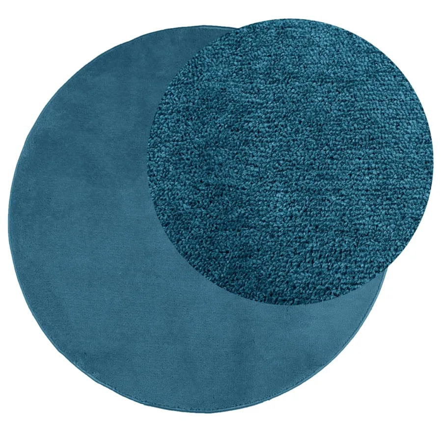 Tapis OVIEDO à poils courts turquoise Ø 160 cm - 3