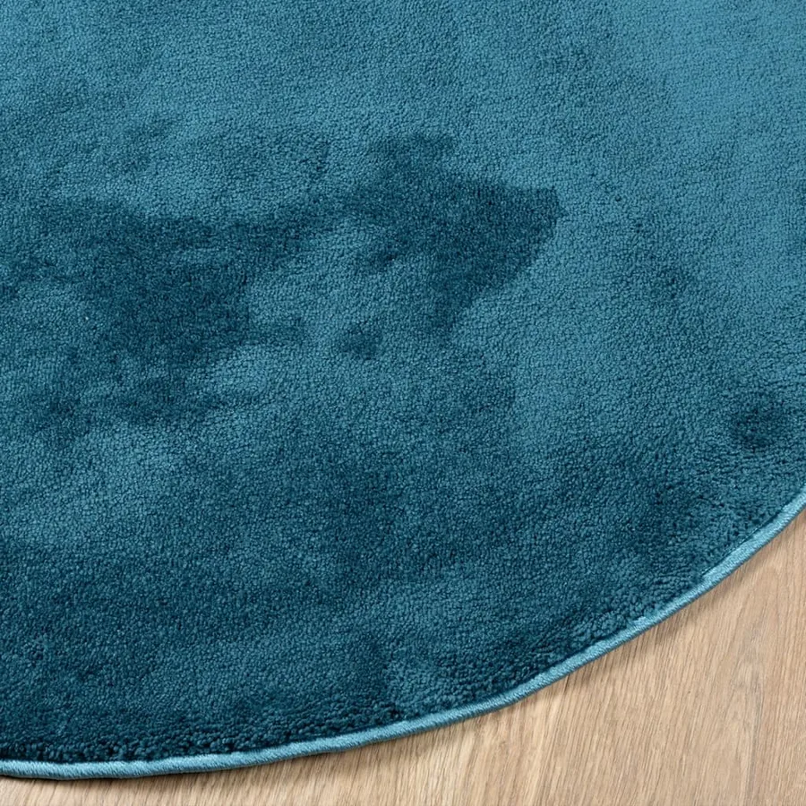 Tapis OVIEDO à poils courts turquoise Ø 160 cm - 4