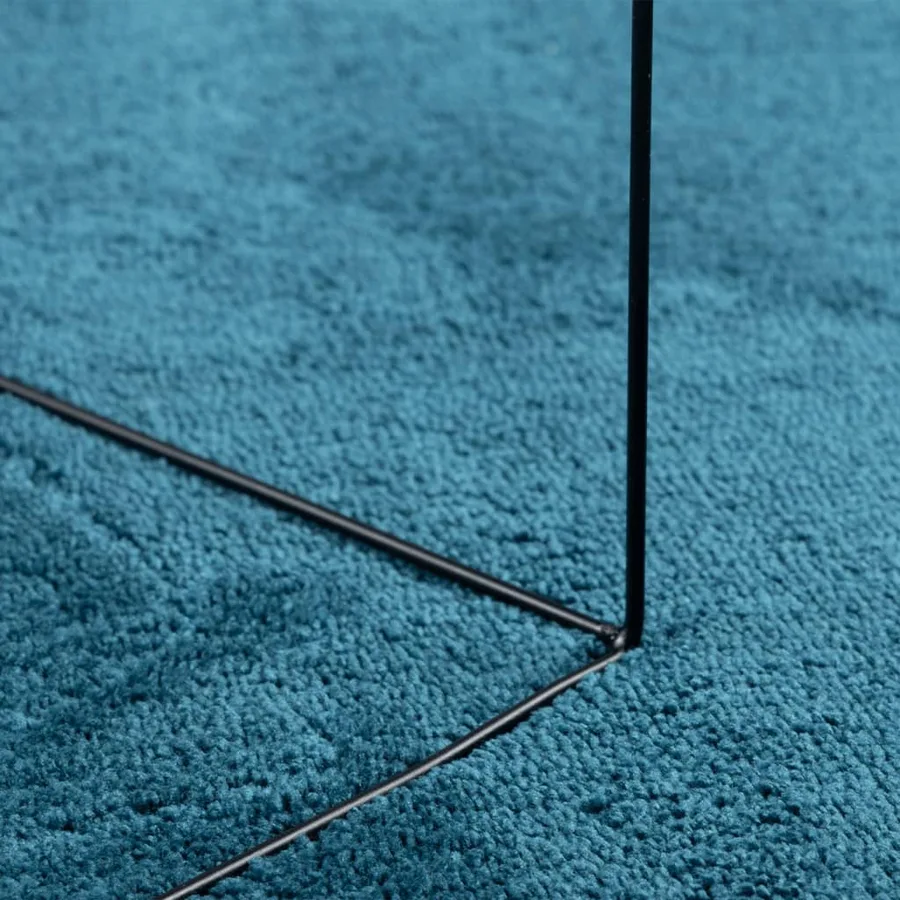 Tapis OVIEDO à poils courts turquoise Ø 160 cm - 8