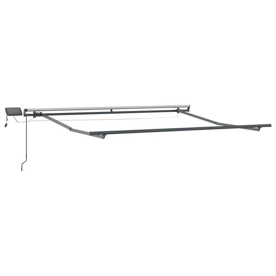Auvent rétractable Gris clair et blanc 600 × 300 cm - 4