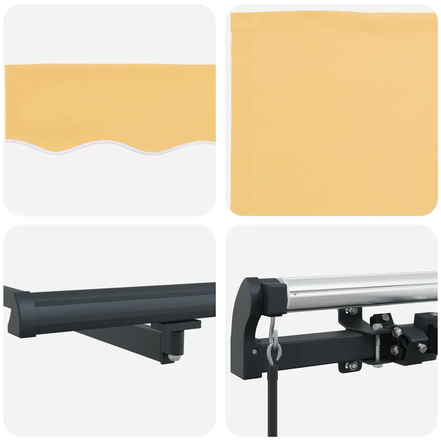 Auvent rétractable Sable 600 × 300 cm Polyester et Aluminium - 4