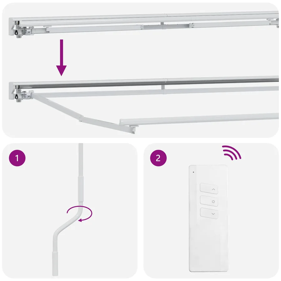 Auvent rétractable électrique Sable 5 x 3 m - 6