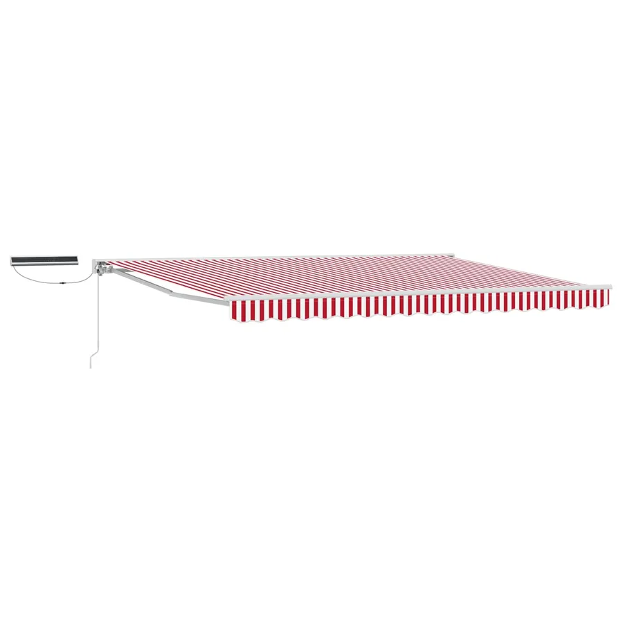 Auvent rétractable électrique Rouge et Blanc 4 × 3,5 m - 2