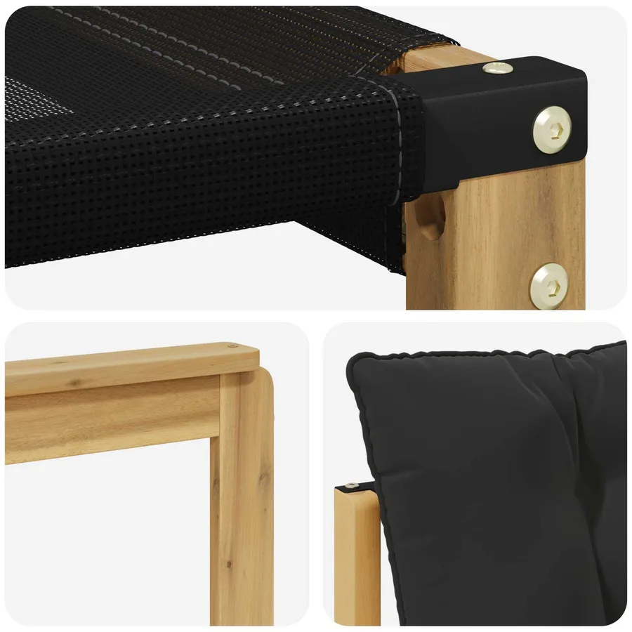 Ensemble de canapés d'extérieur 8 pcs Blanc et noir - 7
