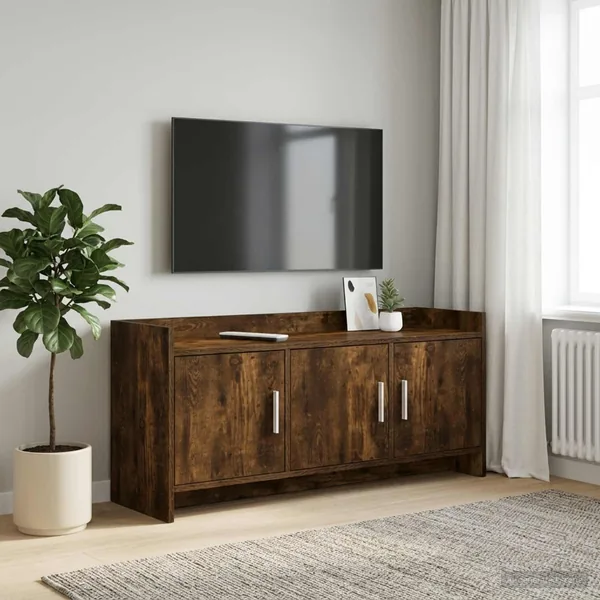 Meuble TV 102 x 33 x 47 cm Chêne fumé Bois d'ingénierie