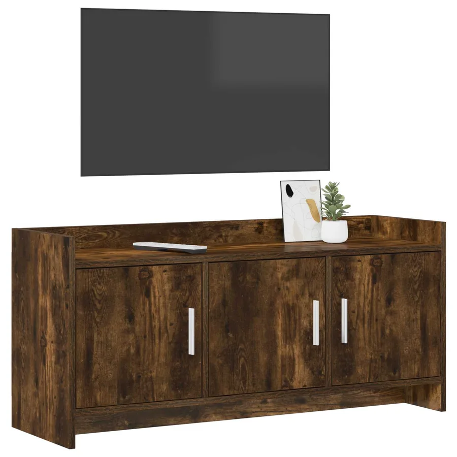Meuble TV 102 x 33 x 47 cm Chêne fumé Bois d'ingénierie - 3