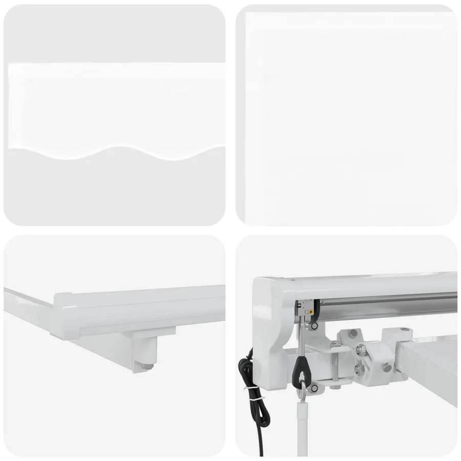 Auvent rétractable électrique Blanc 5 x 3 m - 7