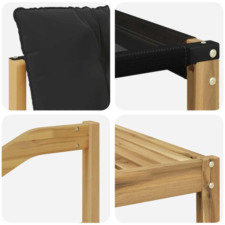 Ensemble de canapés d'extérieur 8 pcs Blanc et noir - 8