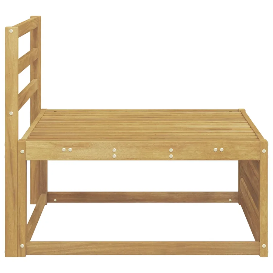 Sofa de milieu extérieur Bois d'Acacia Massif Blanc - 4