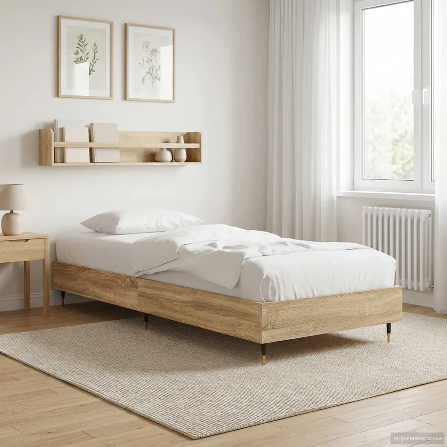 Cadre de lit Chêne Sonoma 80 x 200 cm Bois d'ingénierie