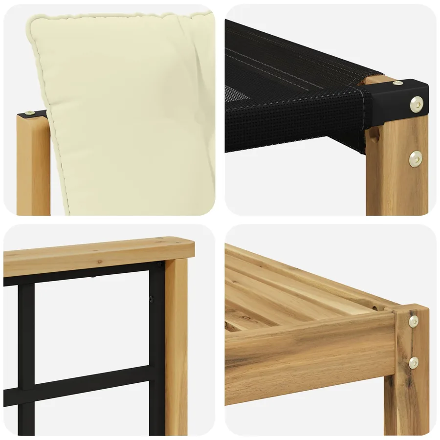 Ensemble de canapés d'extérieur 5 pcs Blanc et crème - 6
